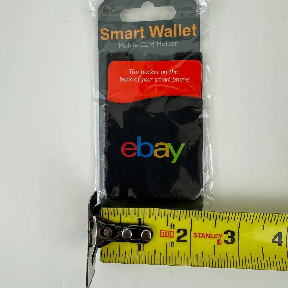 eBay Smart Wallet Mobile Card Holder Black Self Adhesive Silicone 3.5